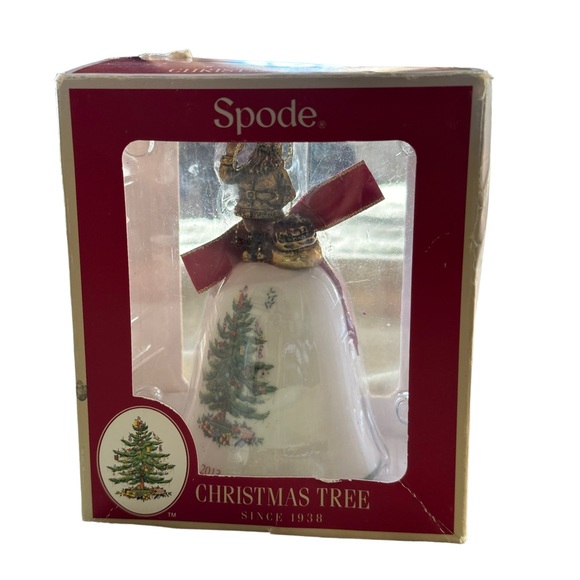 Spode Christmas Tree Bell With Santa Ornament Annual 2013 Ornament Original Box - Picture 7 of 9
